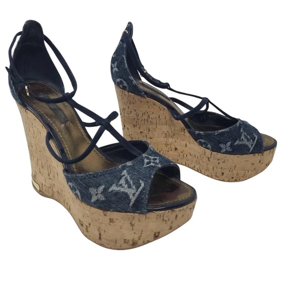 Louis Vuitton wedges sandles - Picture 1 of 11